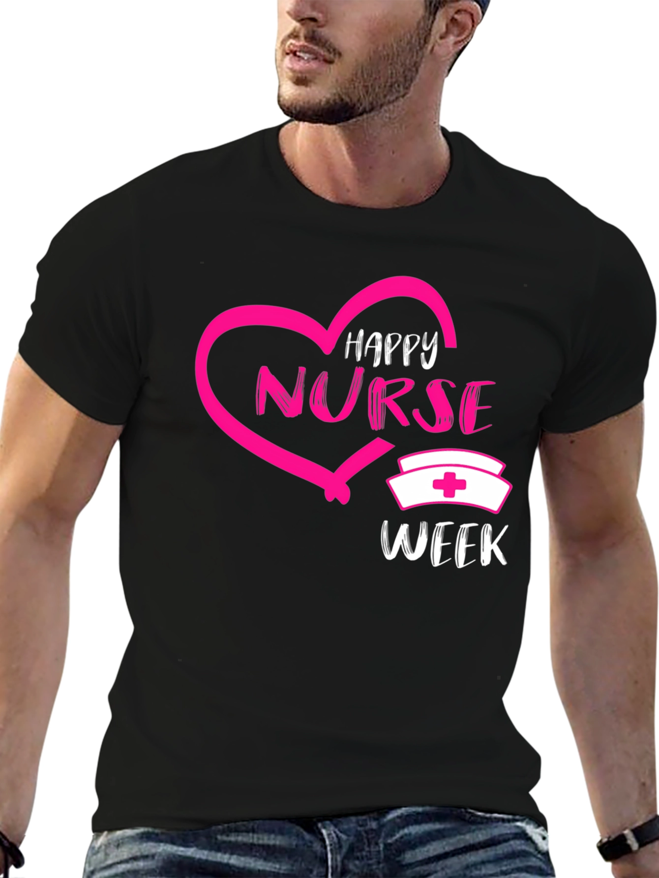 Happy Nurse Week Graphic Tee - Black