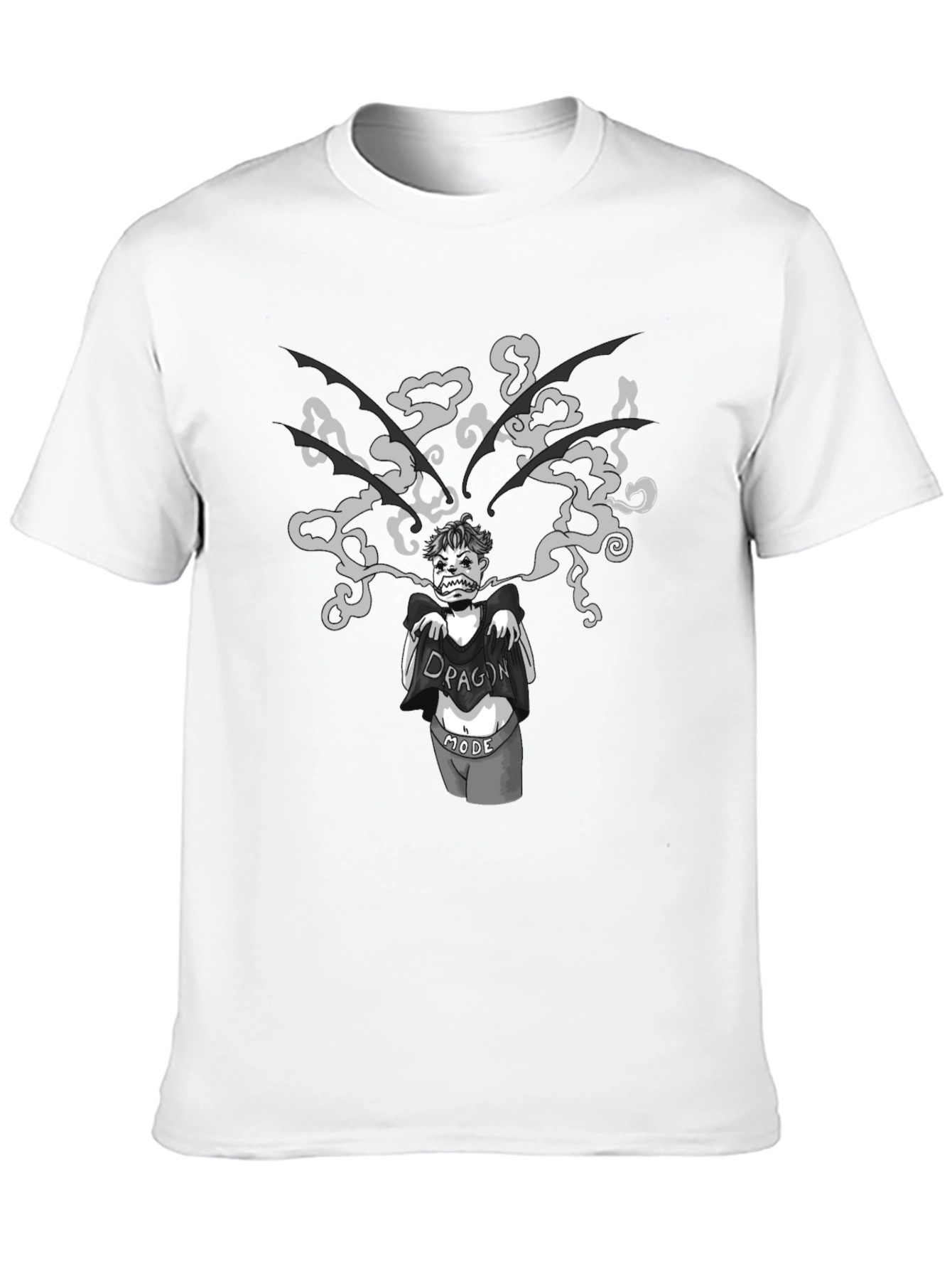 Dragon Mode Graphic Print Black T-Shirt
