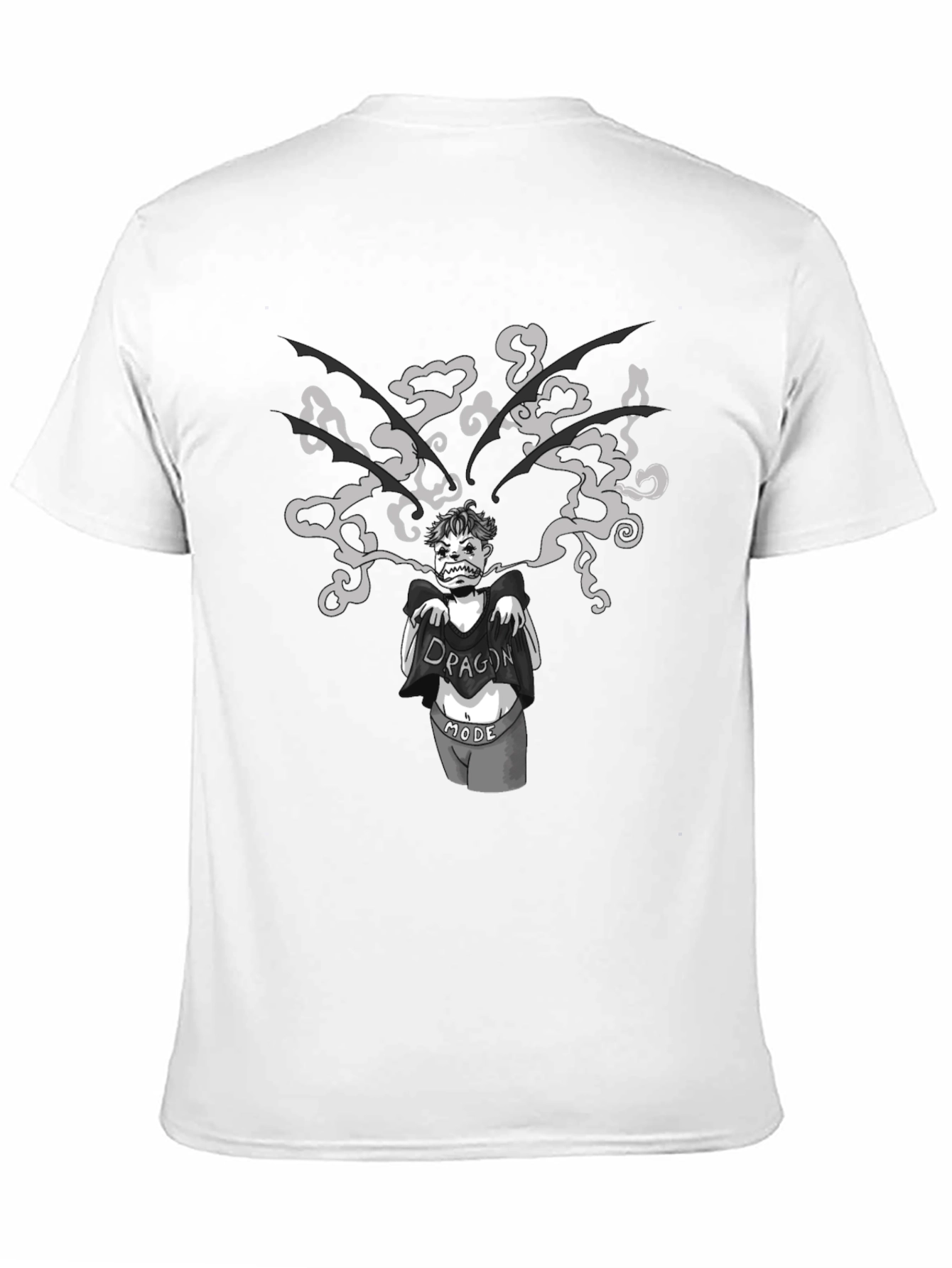 Dragon Mode Graphic Print Black T-Shirt