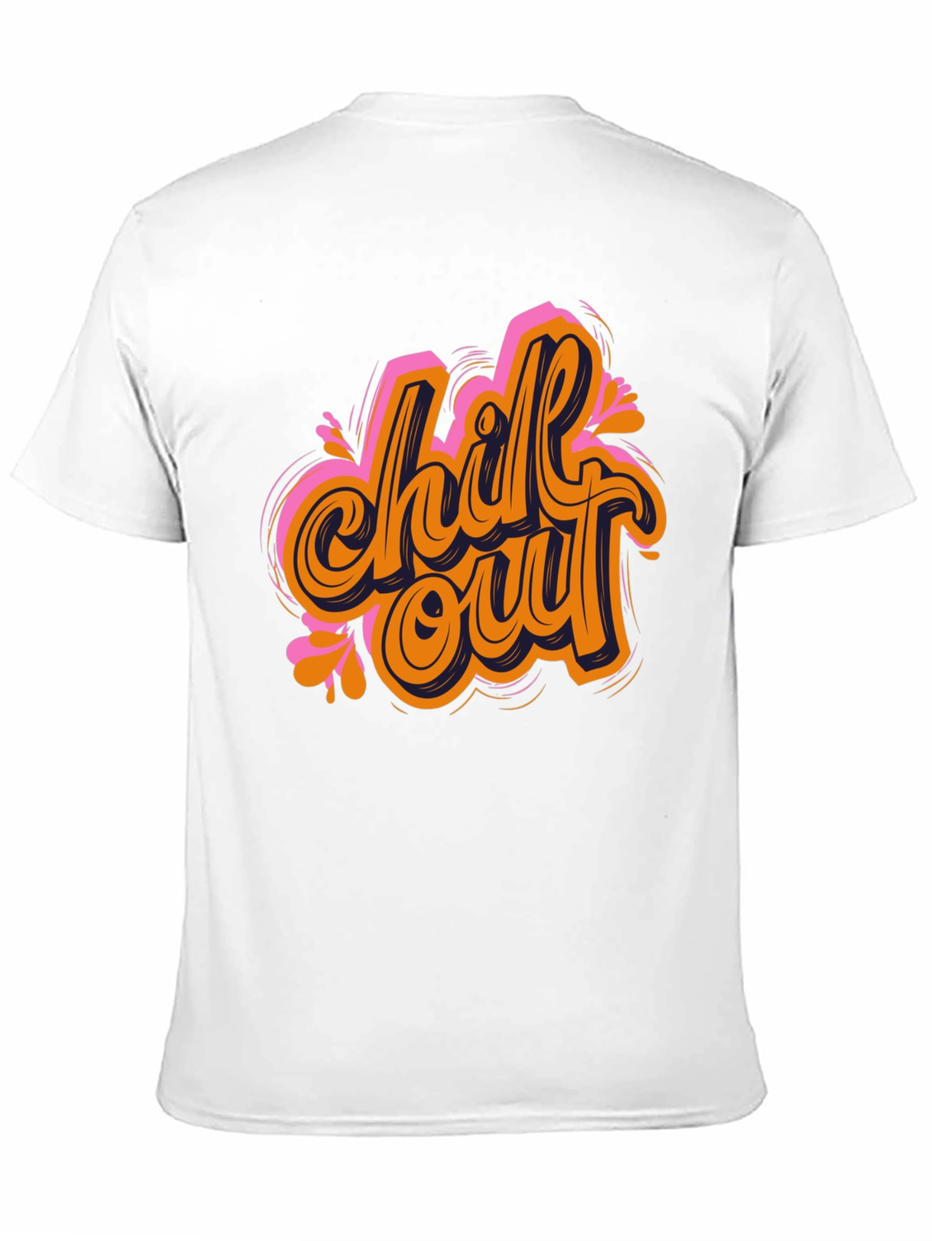 Chill Out Graphic Tee - Black Cotton T-Shirt