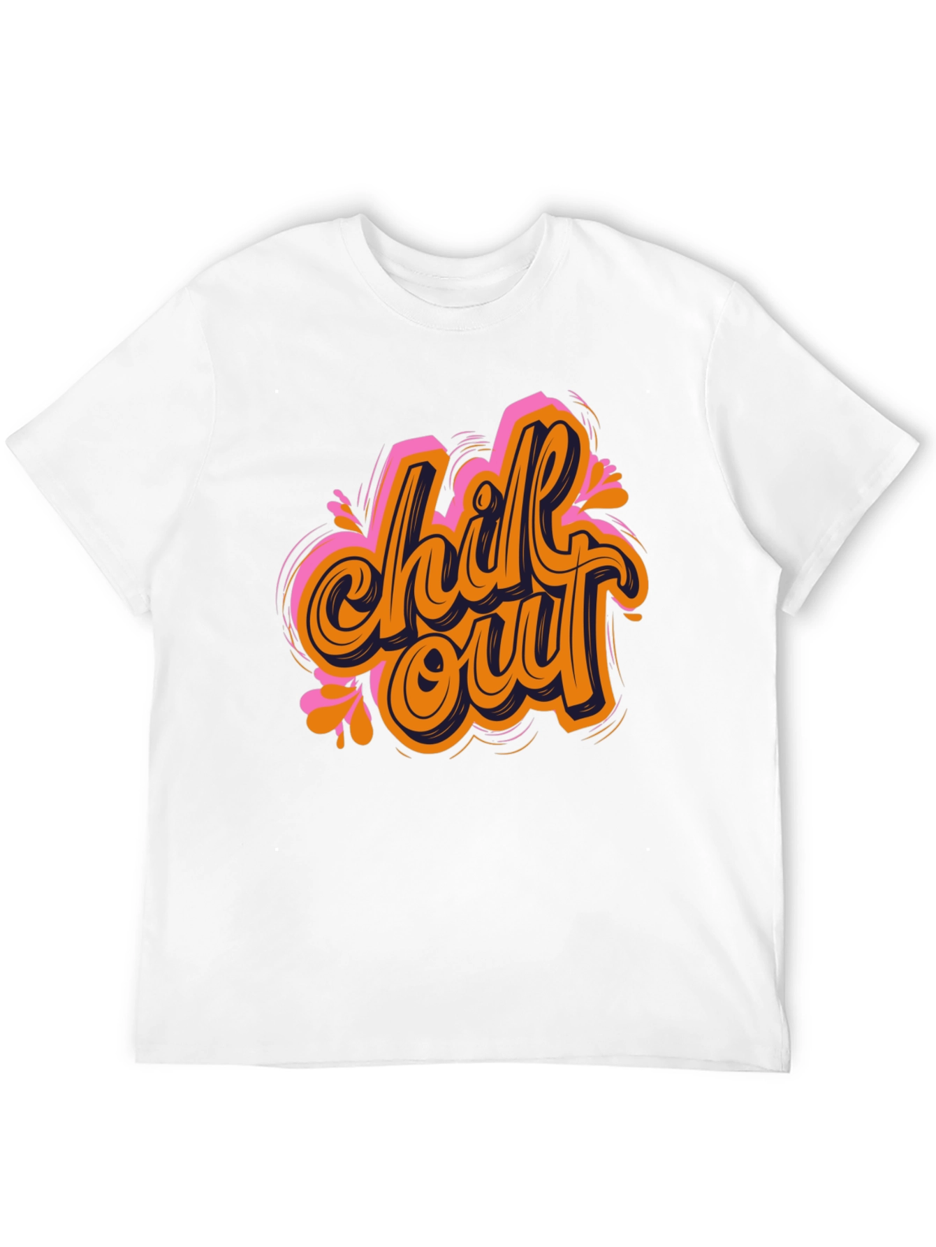 Chill Out Graphic Tee - Black Cotton T-Shirt