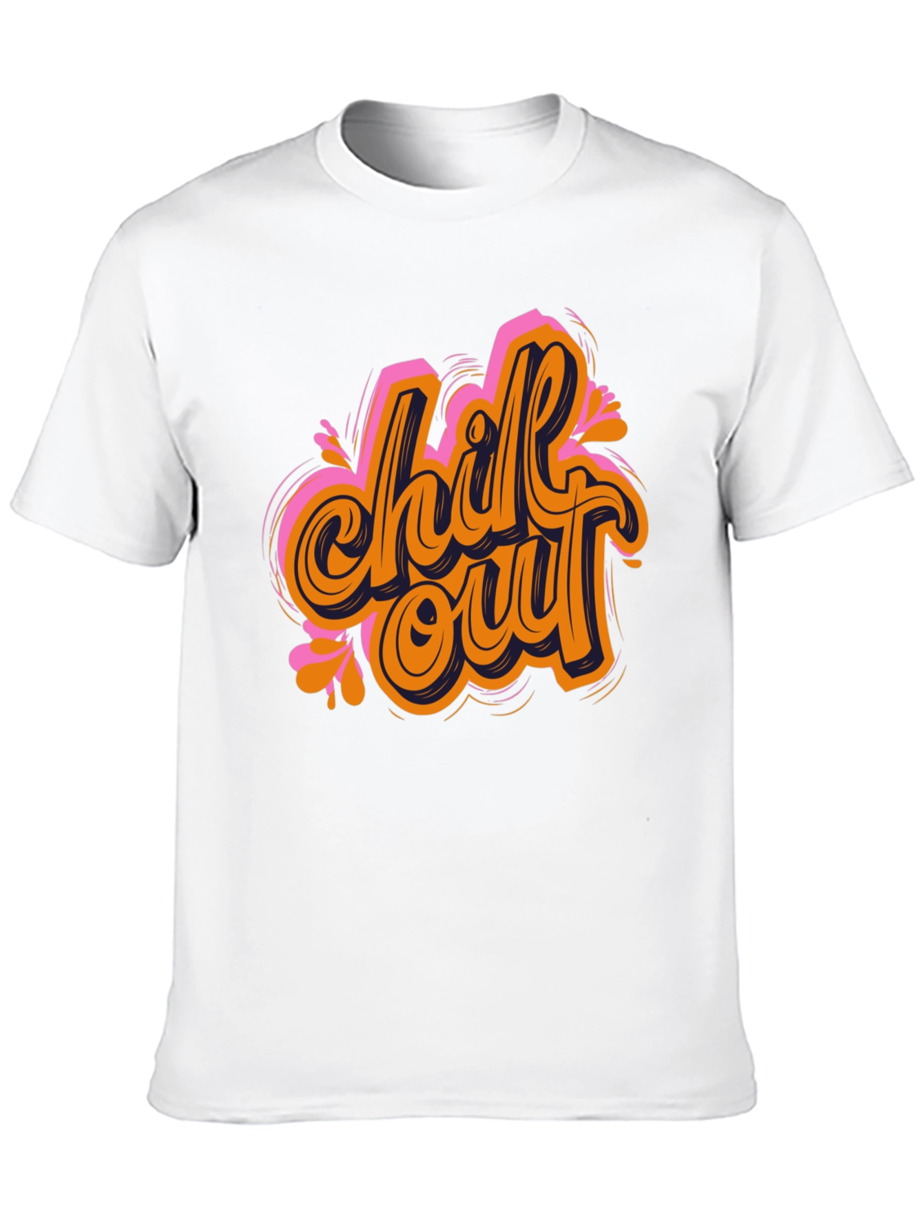 Chill Out Graphic Tee - Black Cotton T-Shirt