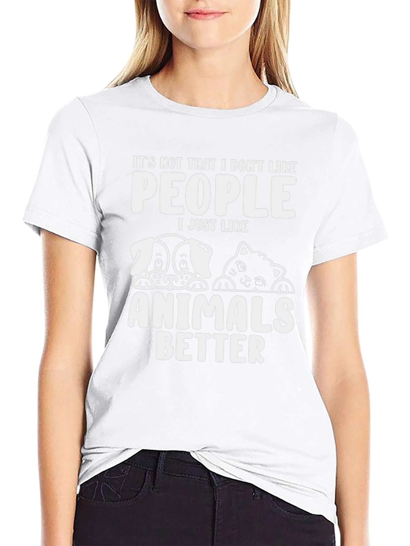 Animal Lover T-Shirt - Dogs Cats People Humor
