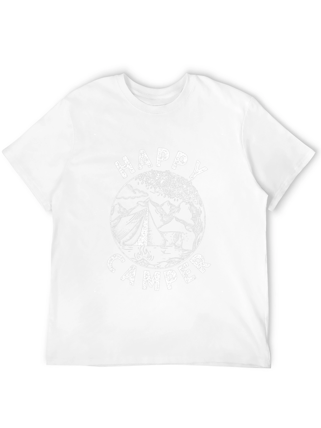 Happy Camper Graphic Tee - Outdoor Adventure Shirt