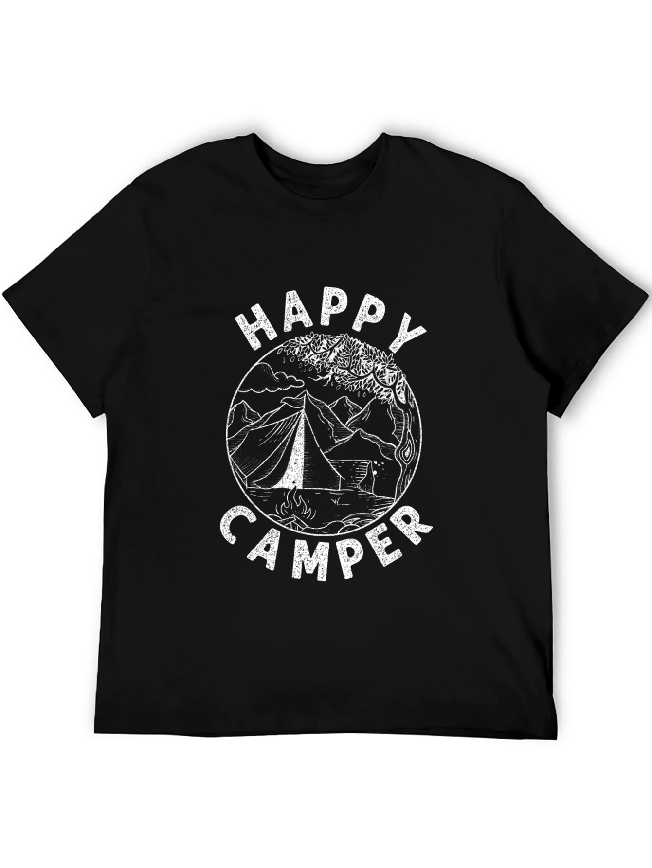 Happy Camper Graphic Tee - Outdoor Adventure Shirt