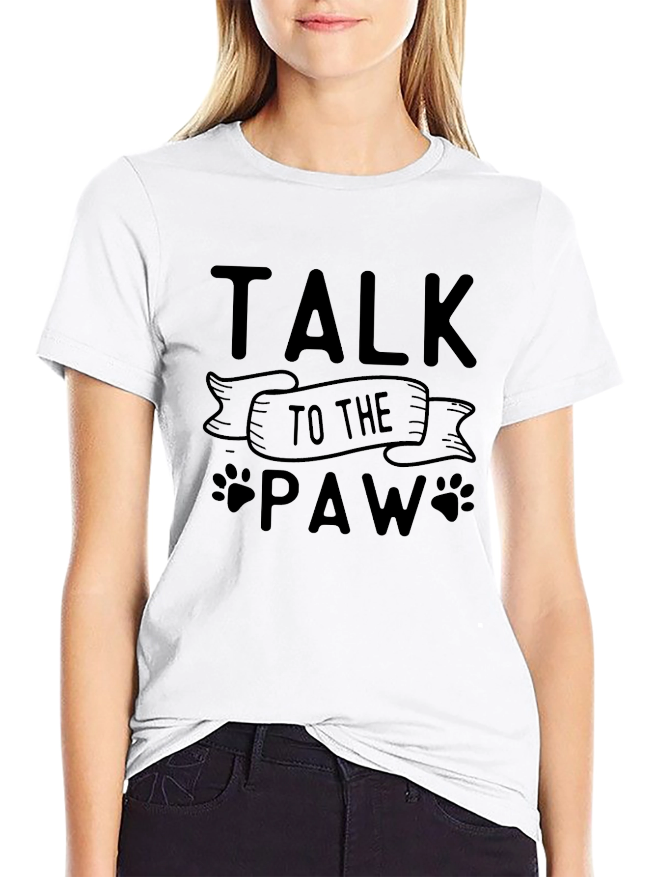 Talk To The Paw Graphic T-Shirt Black