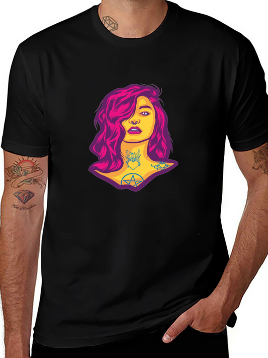 Edgy Woman Graphic Tee - Black