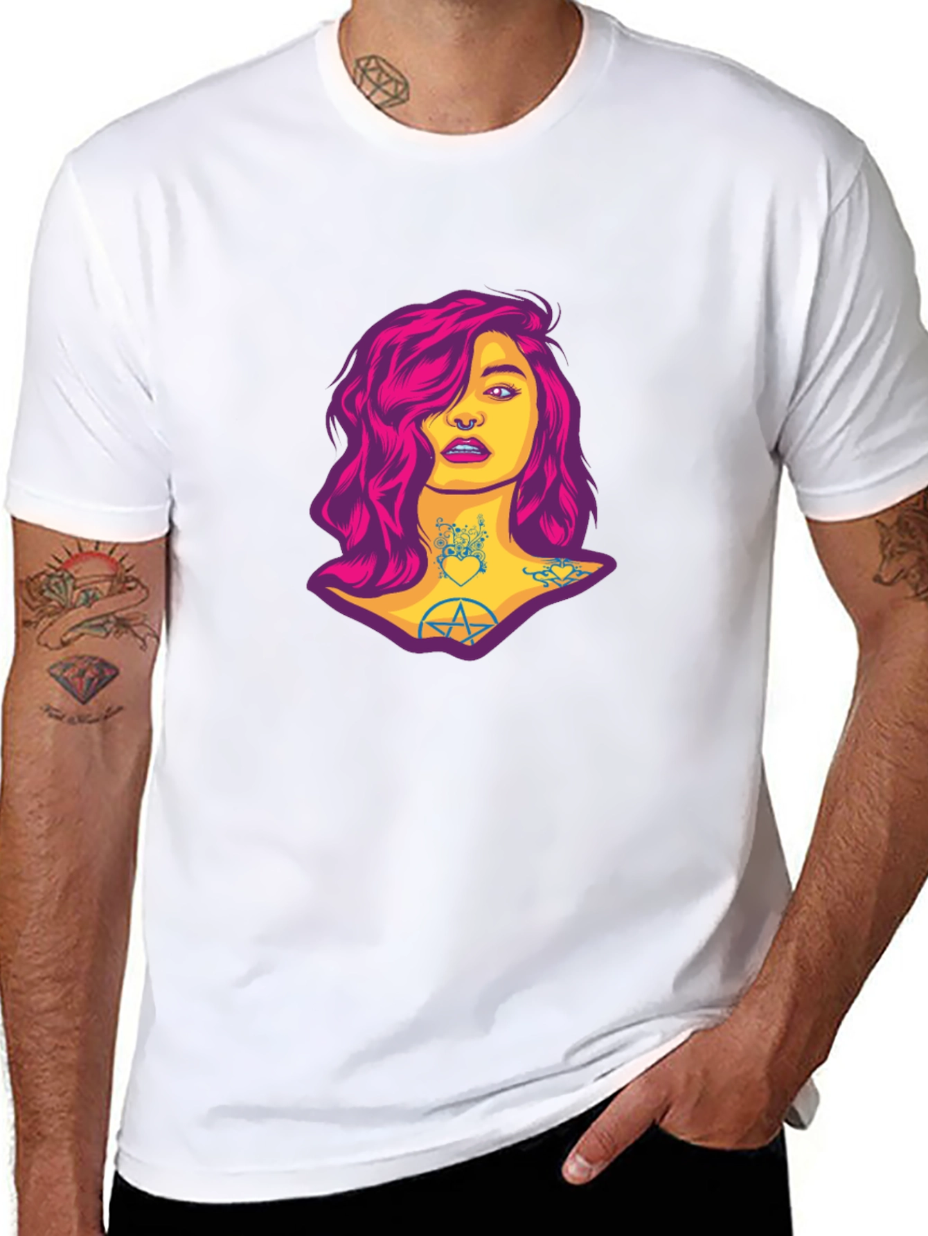 Edgy Woman Graphic Tee - Black
