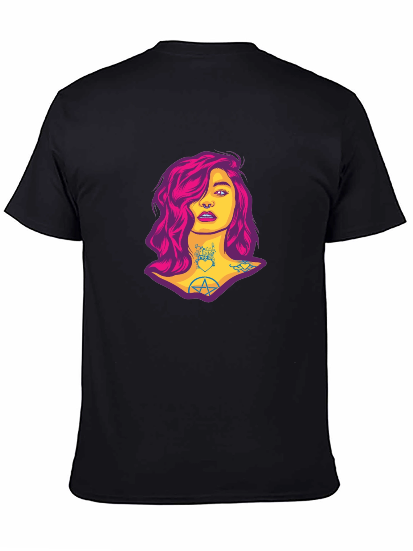 Edgy Woman Graphic Tee - Black
