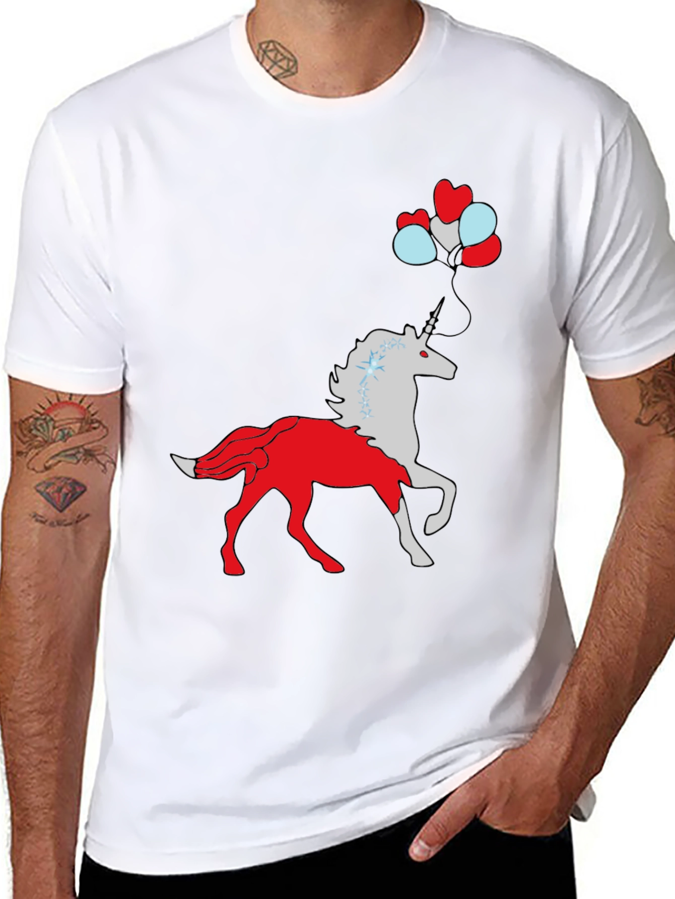 Unicorn Balloon Graphic Tee