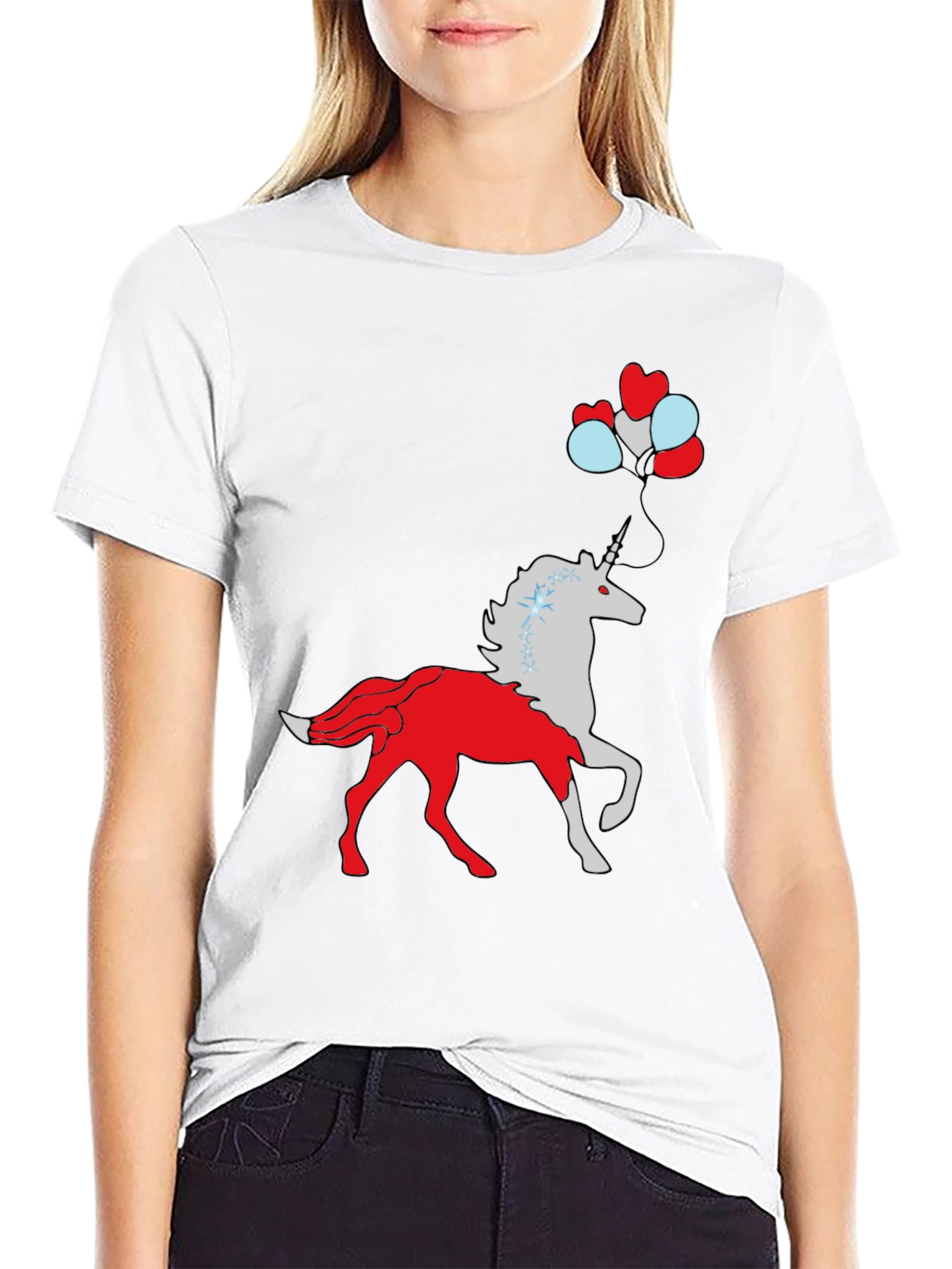 Unicorn Balloon Graphic Tee
