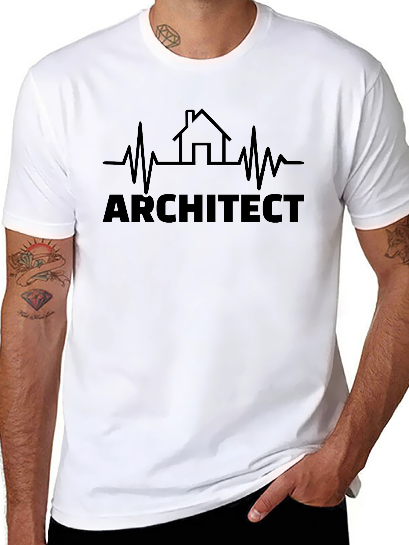 Architect Heartbeat T-Shirt - Building Design Tee