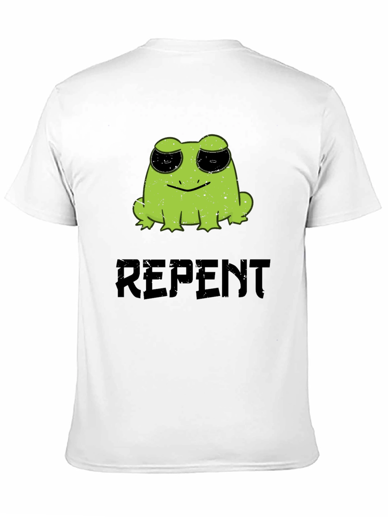 Repent Frog Graphic Tee - Soft Black T-Shirt