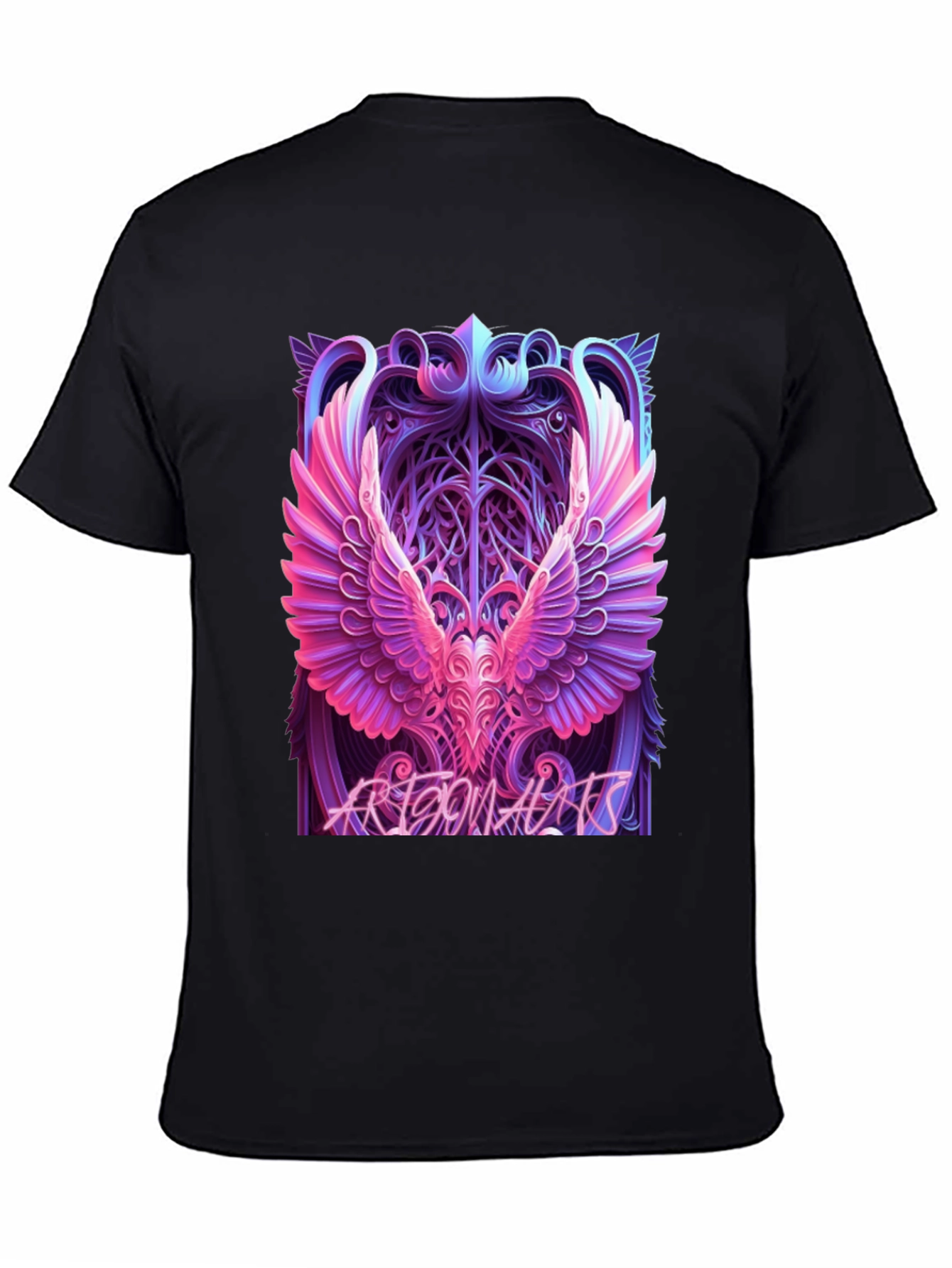 Phoenix Wings Graphic Black T-Shirt