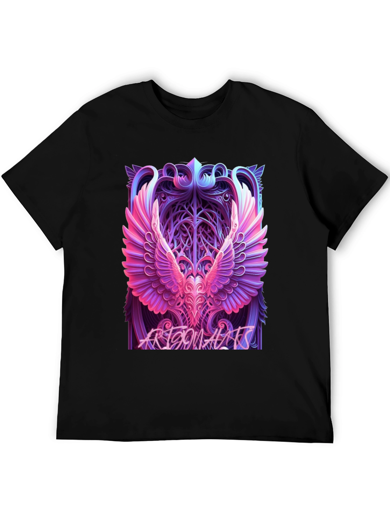 Phoenix Wings Graphic Black T-Shirt