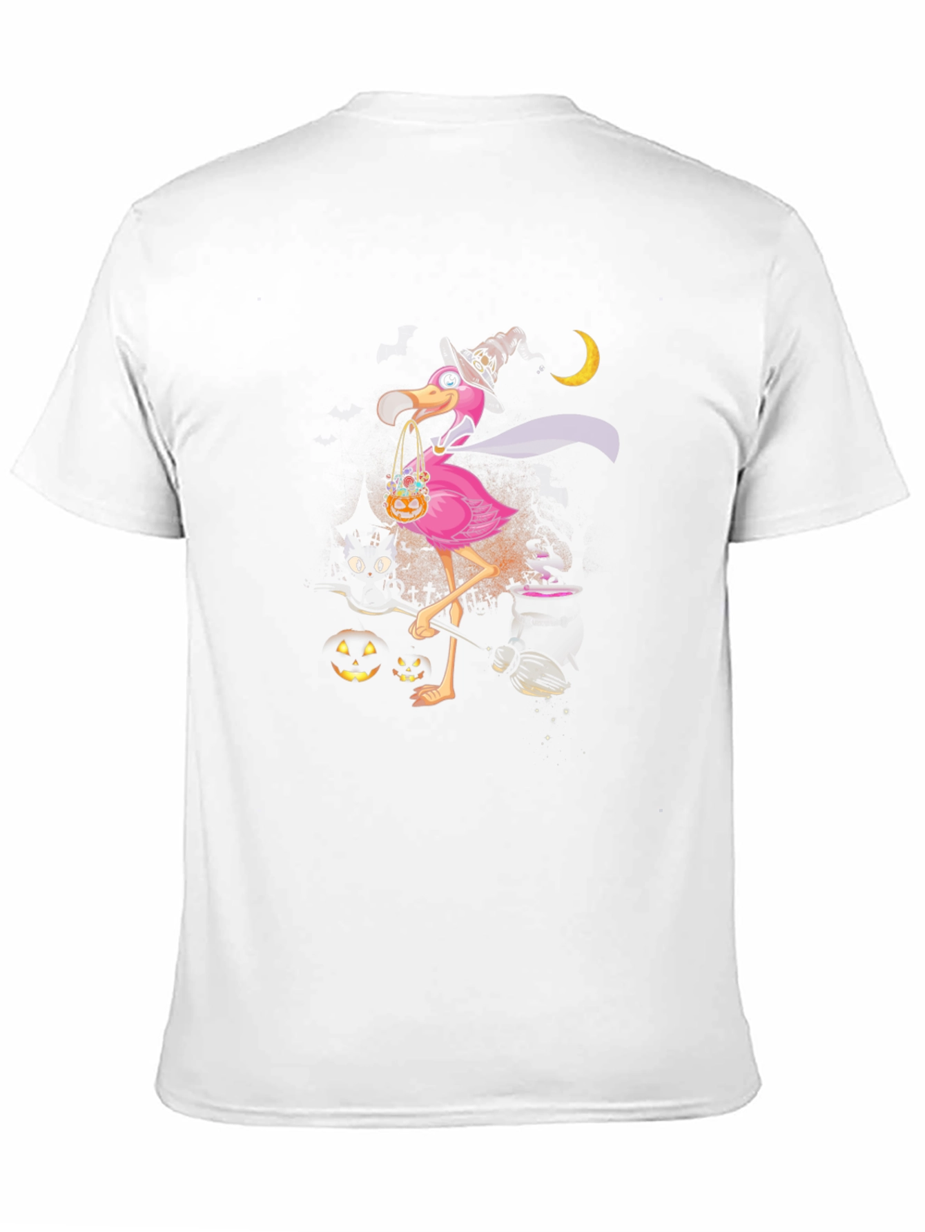 Halloween Flamingo T-Shirt - Witchy Pink Bird Tee