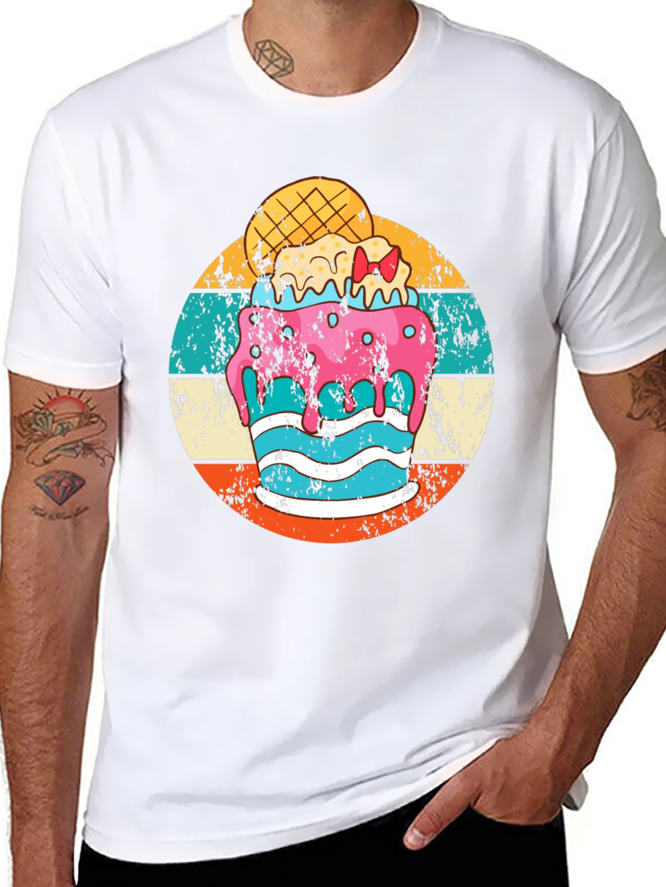 Retro Ice Cream Graphic Tee - Fun Summer Style