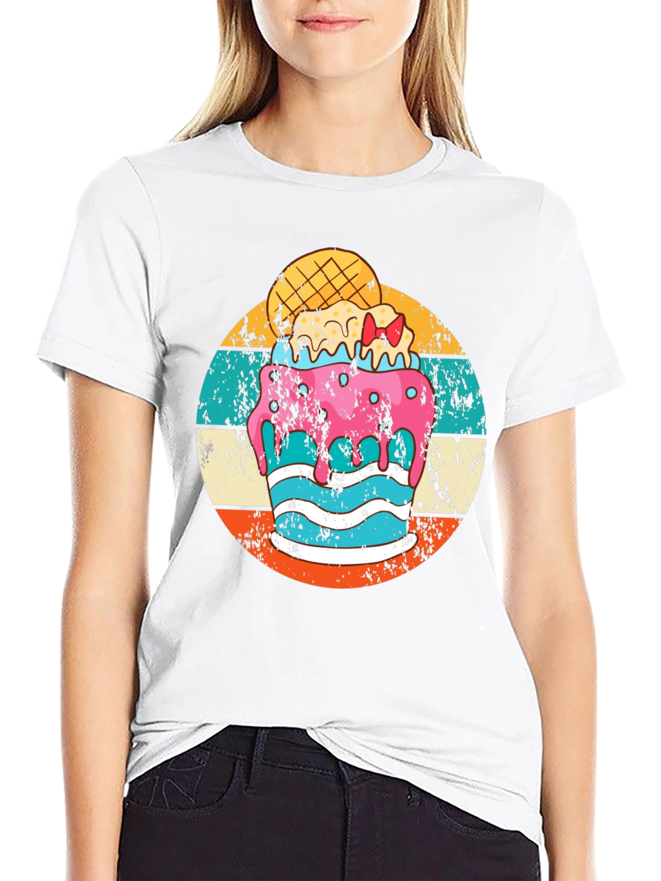 Retro Ice Cream Graphic Tee - Fun Summer Style