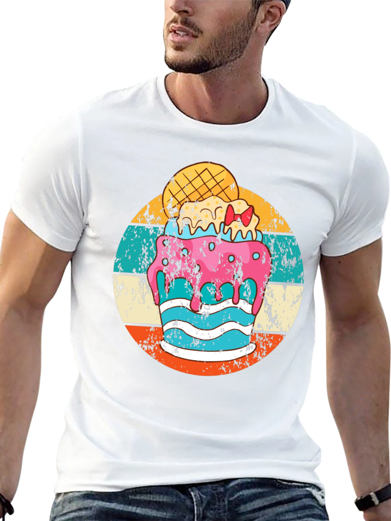 Retro Ice Cream Graphic Tee - Fun Summer Style