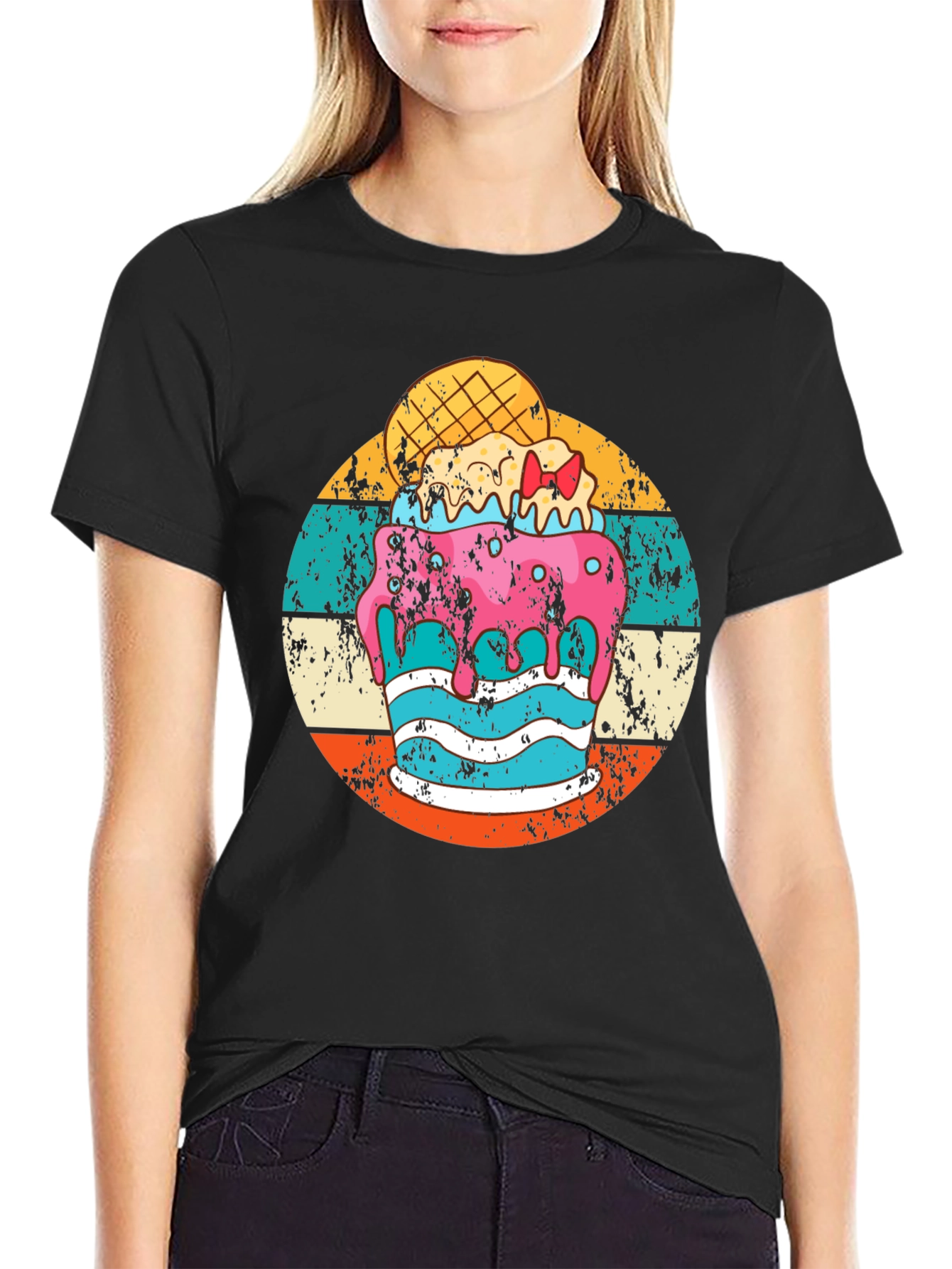 Retro Ice Cream Graphic Tee - Fun Summer Style
