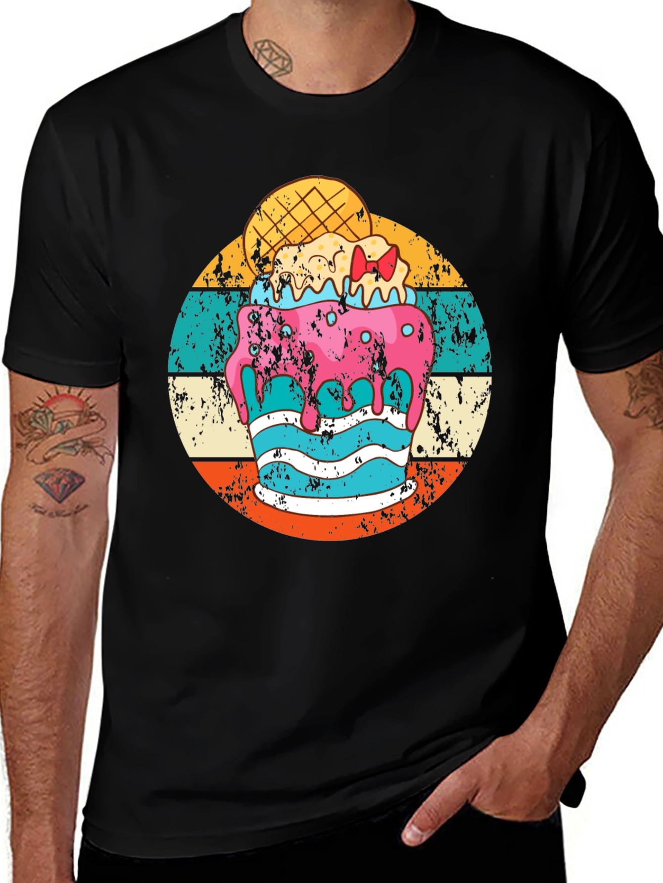 Retro Ice Cream Graphic Tee - Fun Summer Style