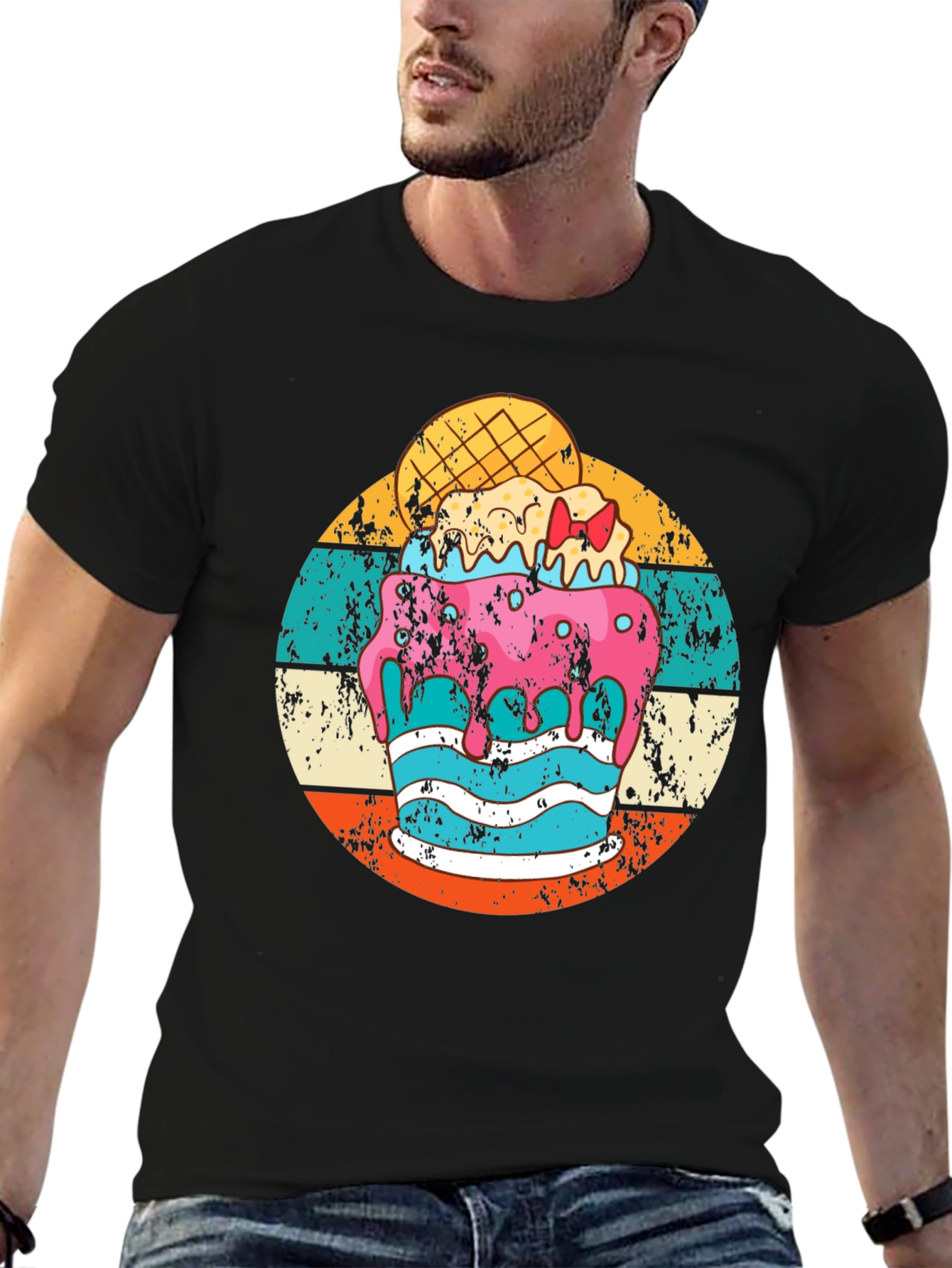 Retro Ice Cream Graphic Tee - Fun Summer Style