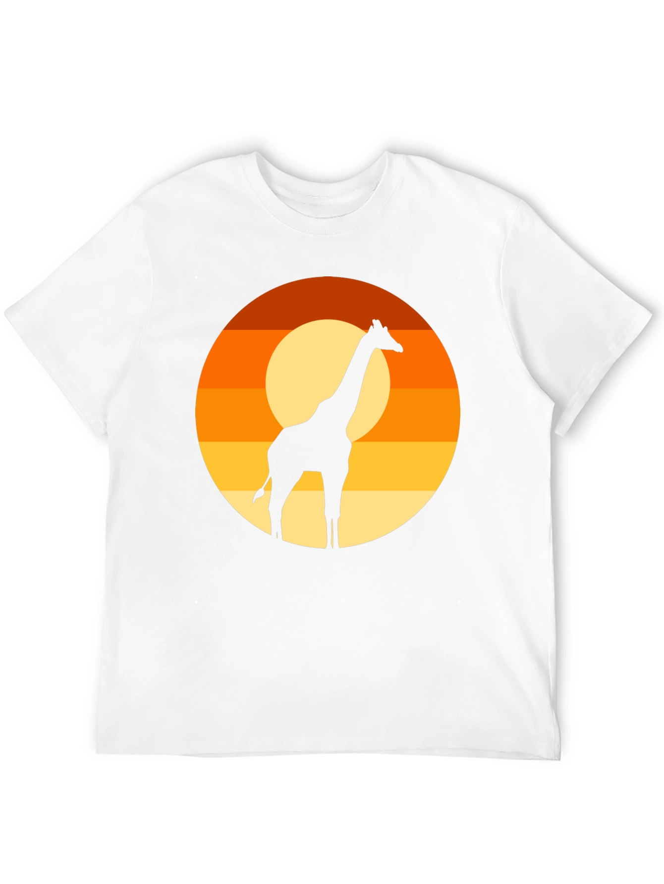 Giraffe Sunset T-Shirt - Black Graphic Tee
