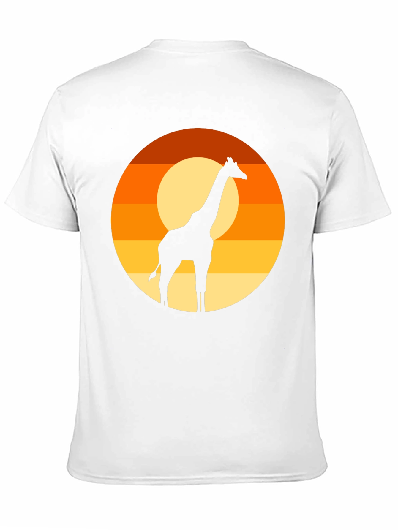 Giraffe Sunset T-Shirt - Black Graphic Tee