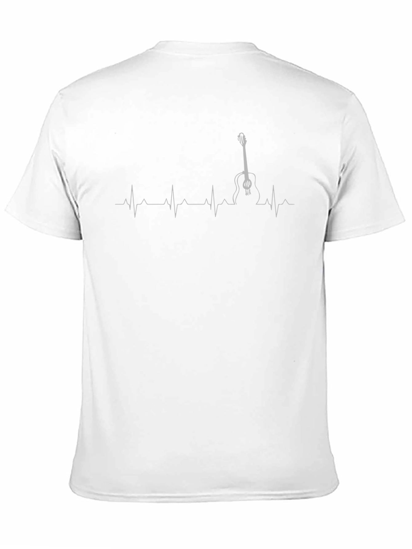 Guitar Heartbeat Graphic T-Shirt - Black