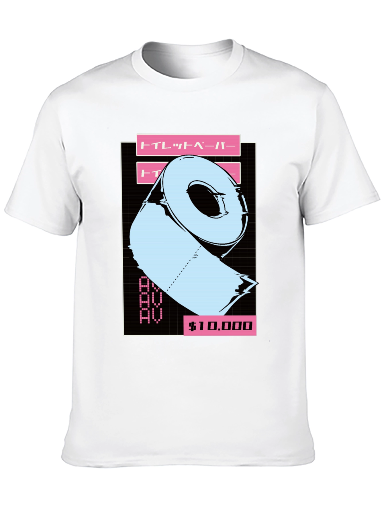 Toilet Paper Vaporwave Style Graphic T-Shirt