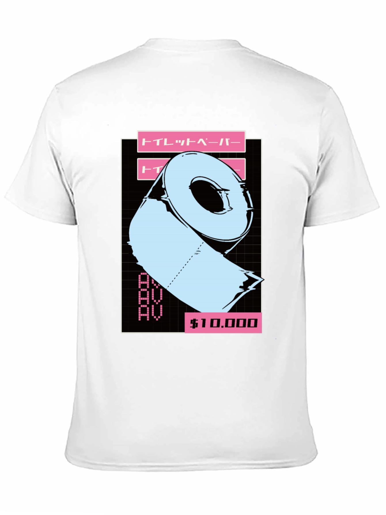 Toilet Paper Vaporwave Style Graphic T-Shirt