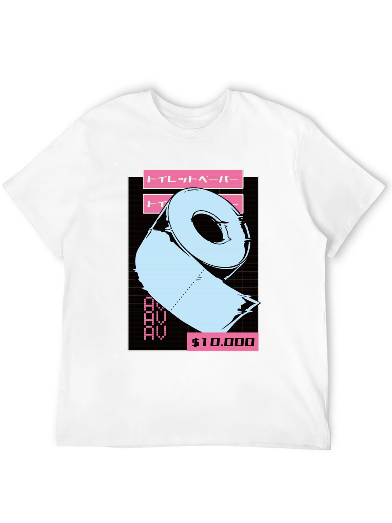 Toilet Paper Vaporwave Style Graphic T-Shirt