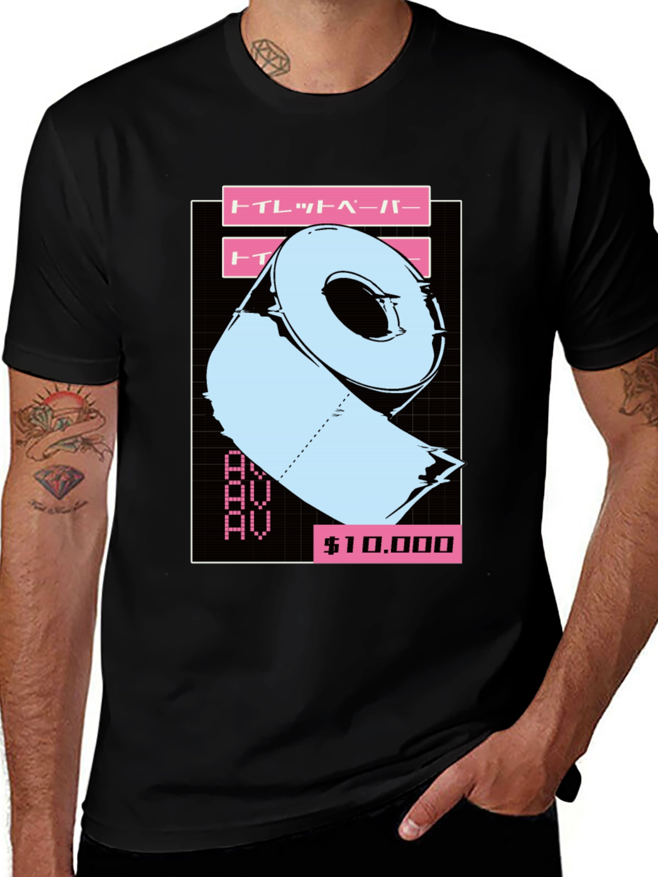 Toilet Paper Vaporwave Style Graphic T-Shirt