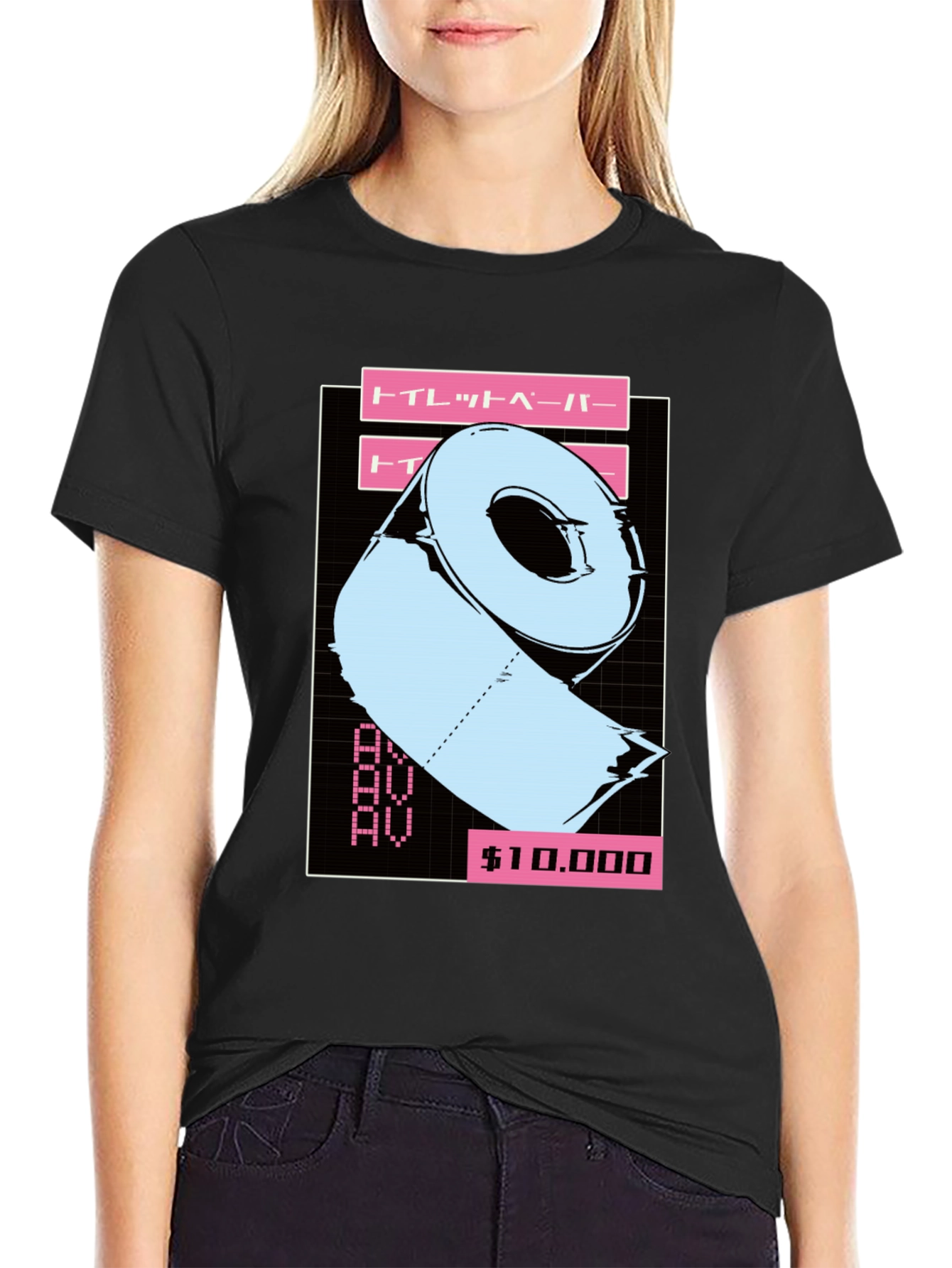 Toilet Paper Vaporwave Style Graphic T-Shirt