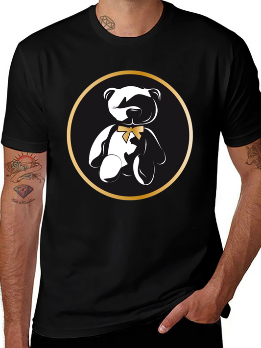 Teddy Bear Graphic T-Shirt - Stylish Black Tee