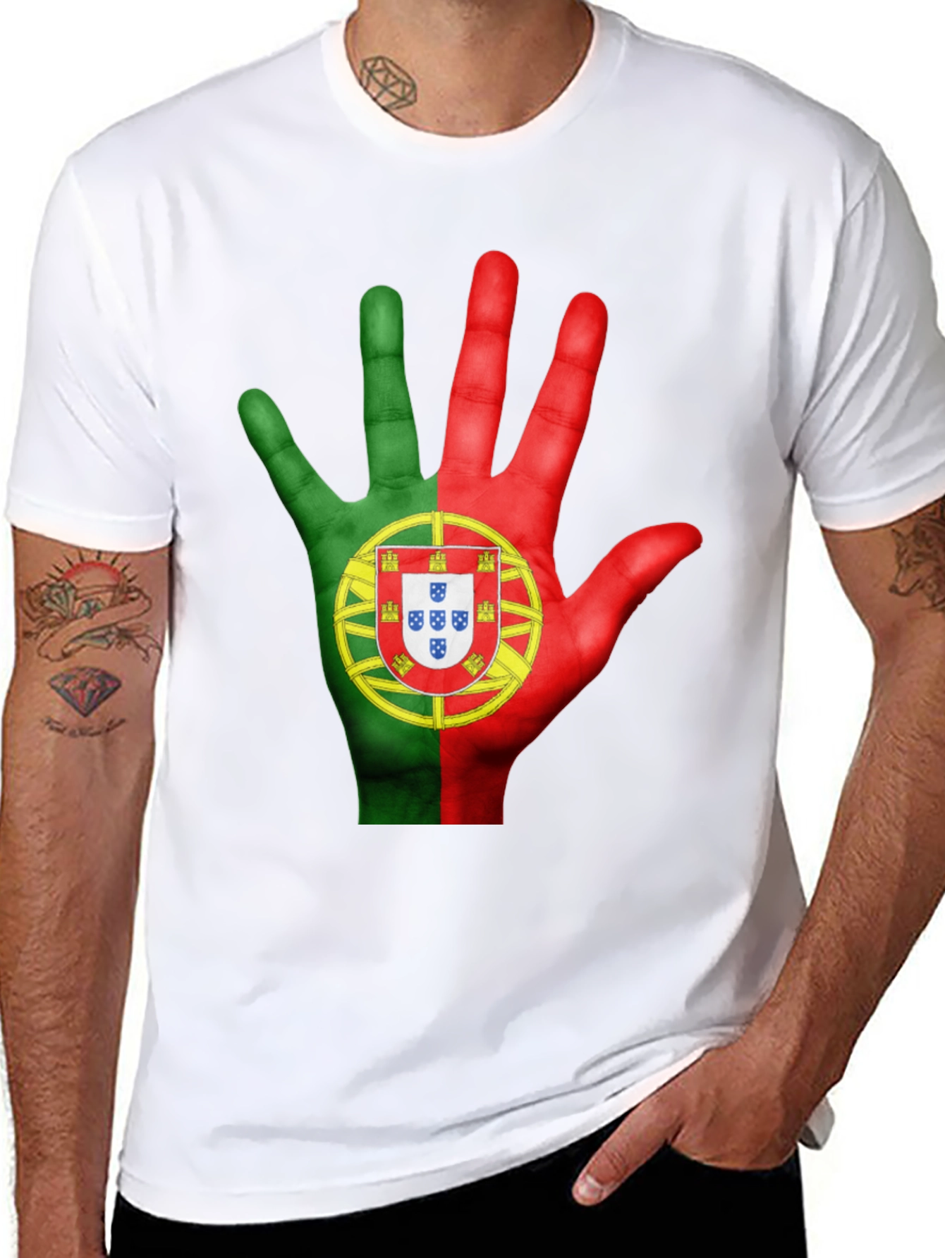 Portugal Flag Hand T-Shirt
