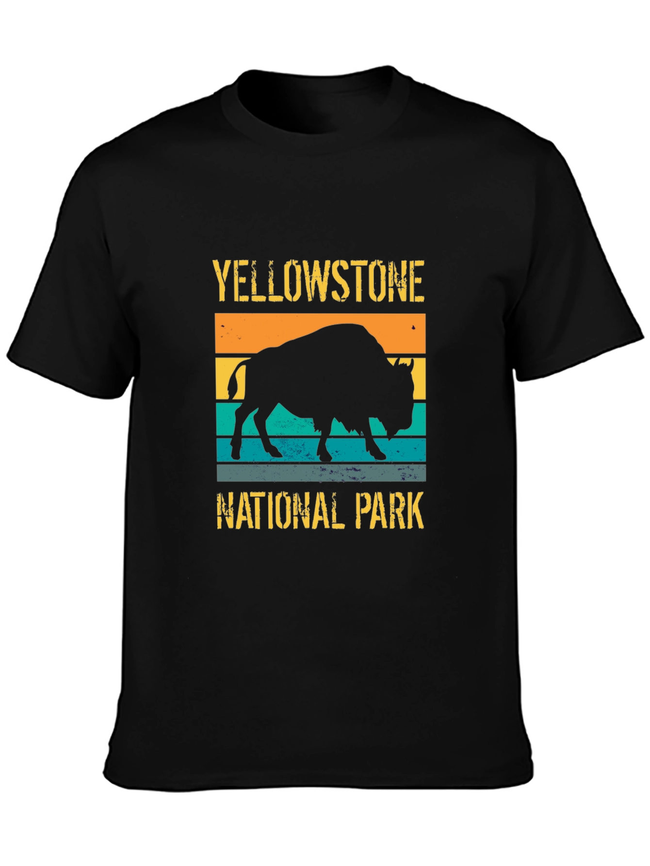 Yellowstone National Park Retro Bison Graphic Tee
