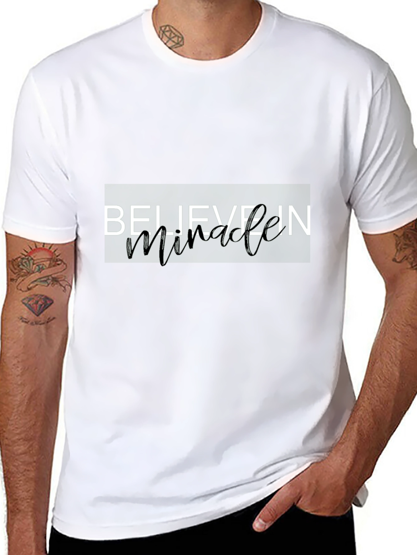 Believe In Miracles Graphic Tee - Black T-Shirt