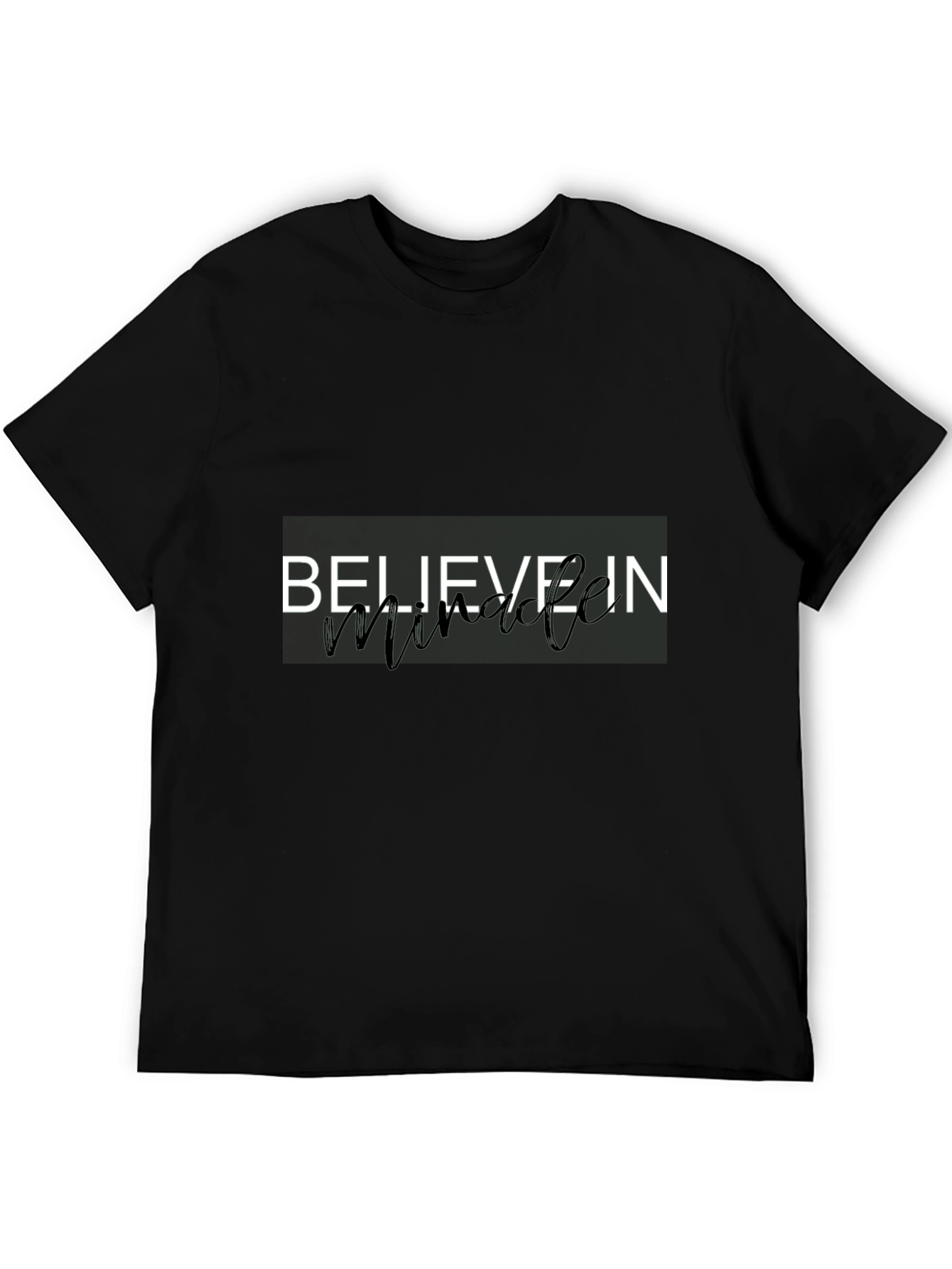 Believe In Miracles Graphic Tee - Black T-Shirt