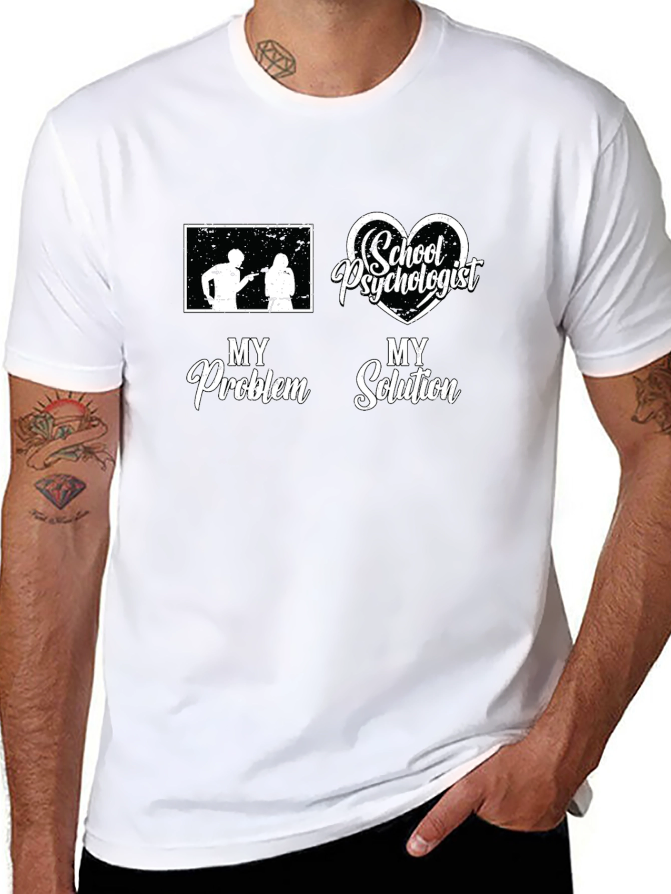 School Psychologist T-Shirt: My Problem My Solution