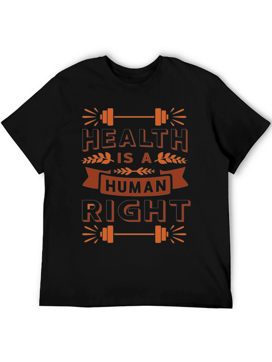Health is a Human Right Black Graphic T-Shirt