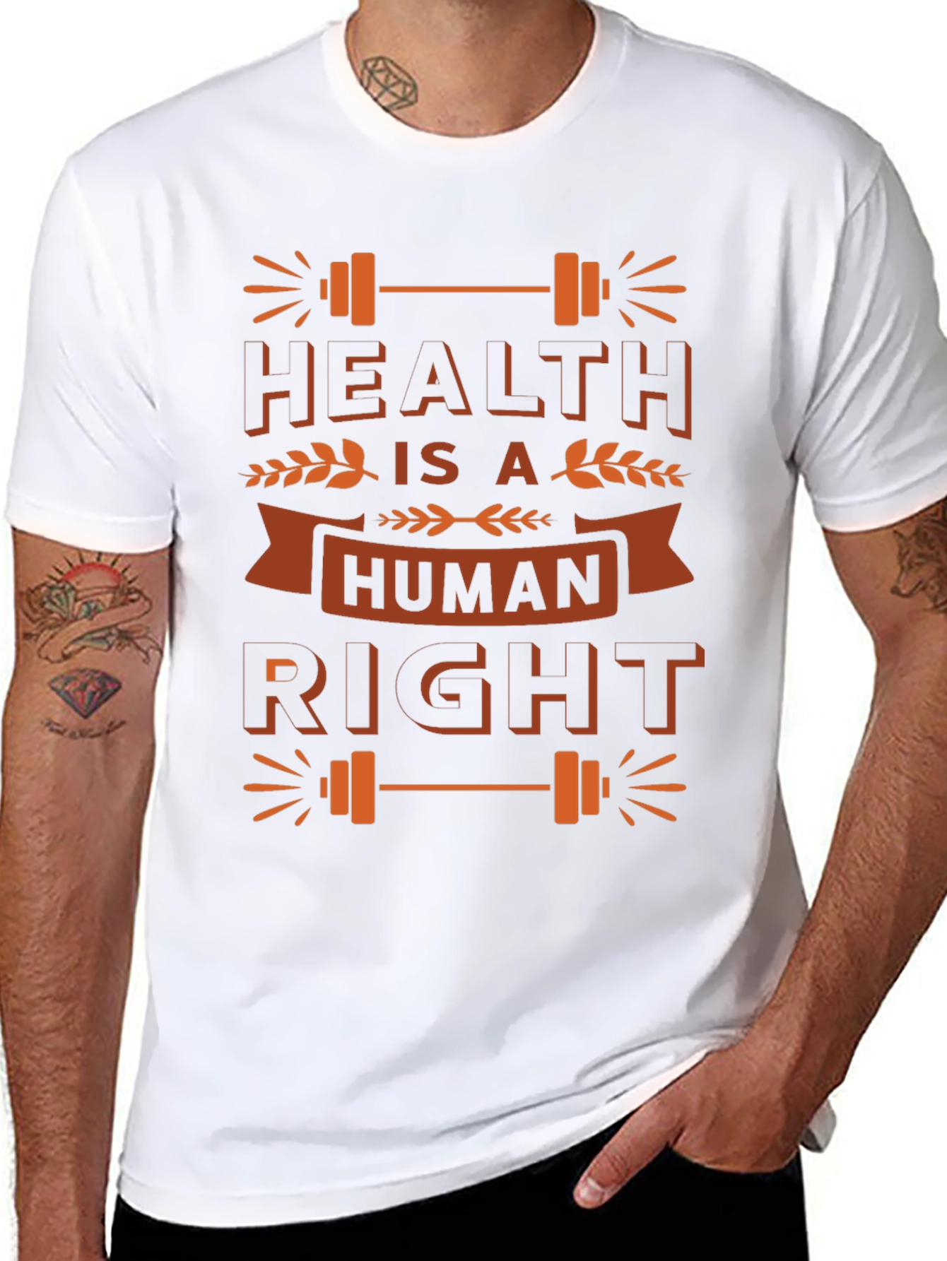 Health is a Human Right Black Graphic T-Shirt