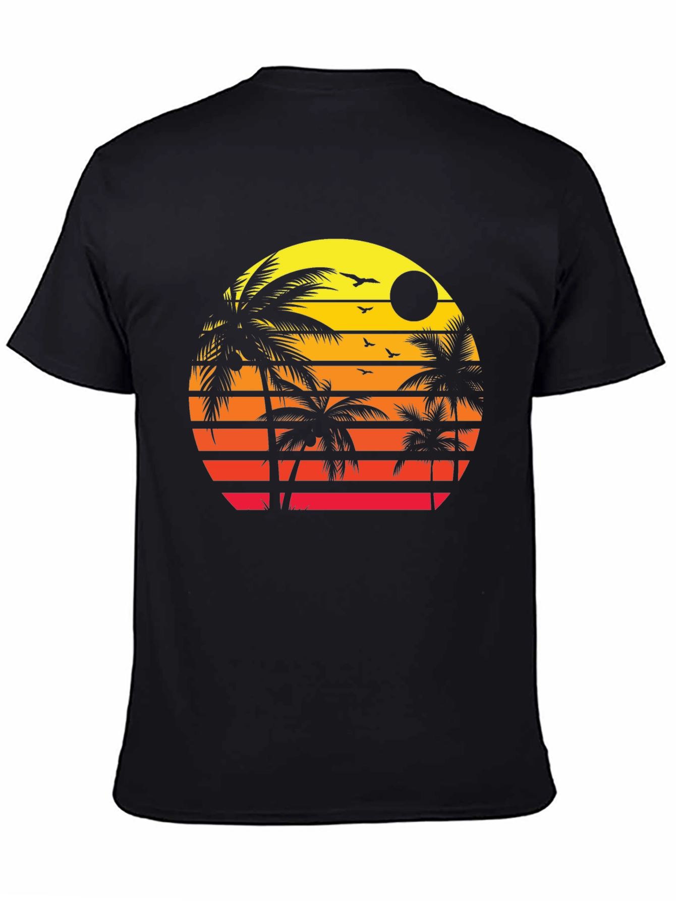 Retro Sunset Palm Tree Graphic Tee