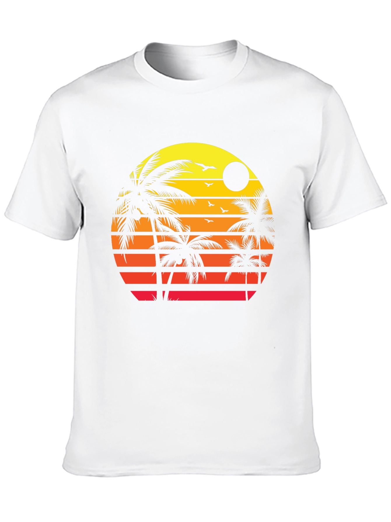 Retro Sunset Palm Tree Graphic Tee