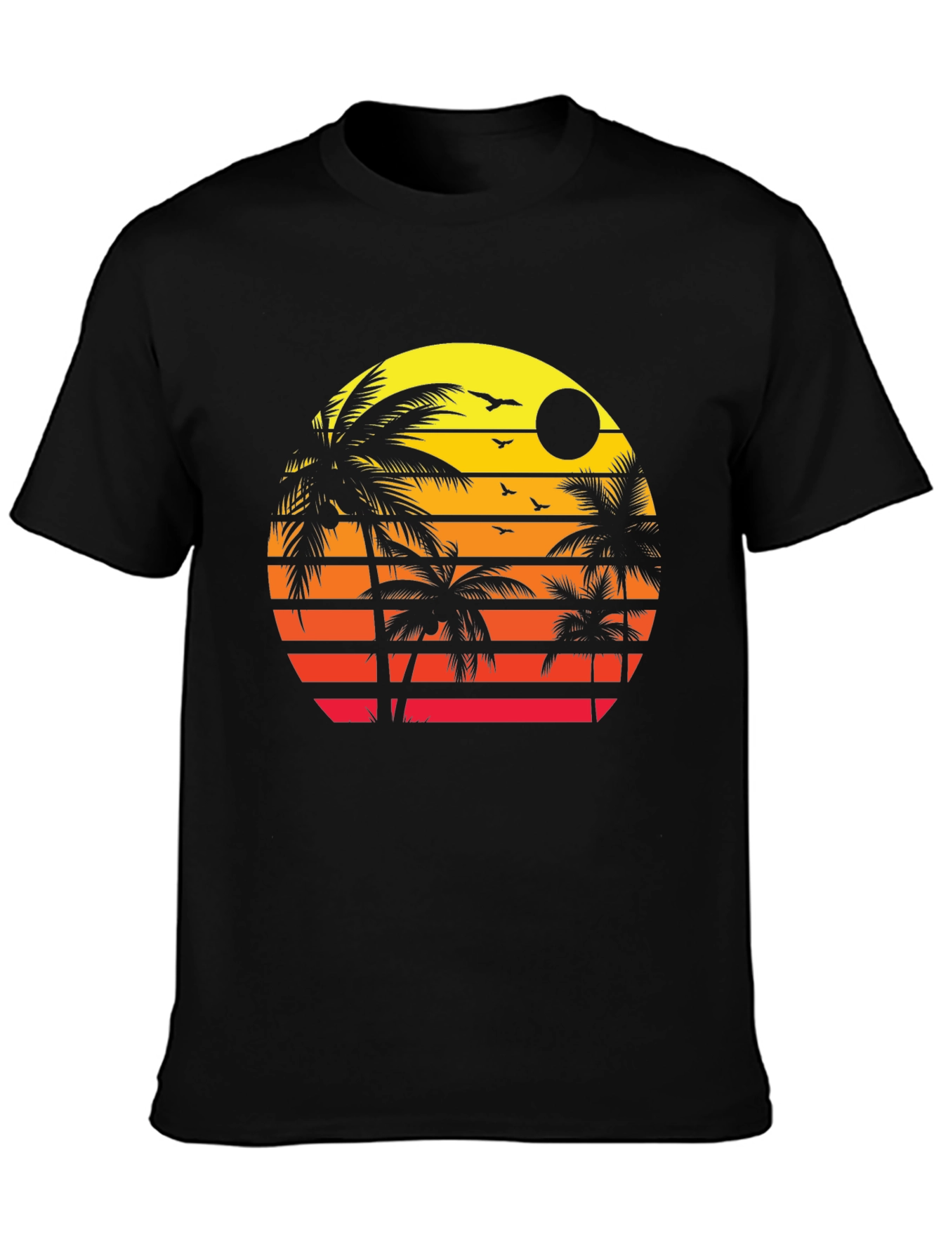 Retro Sunset Palm Tree Graphic Tee