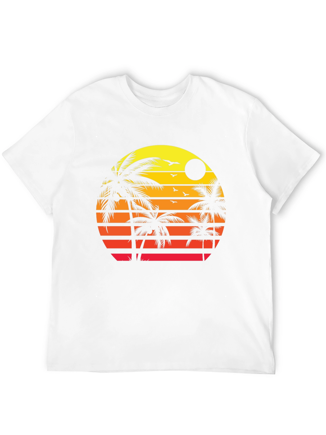 Retro Sunset Palm Tree Graphic Tee