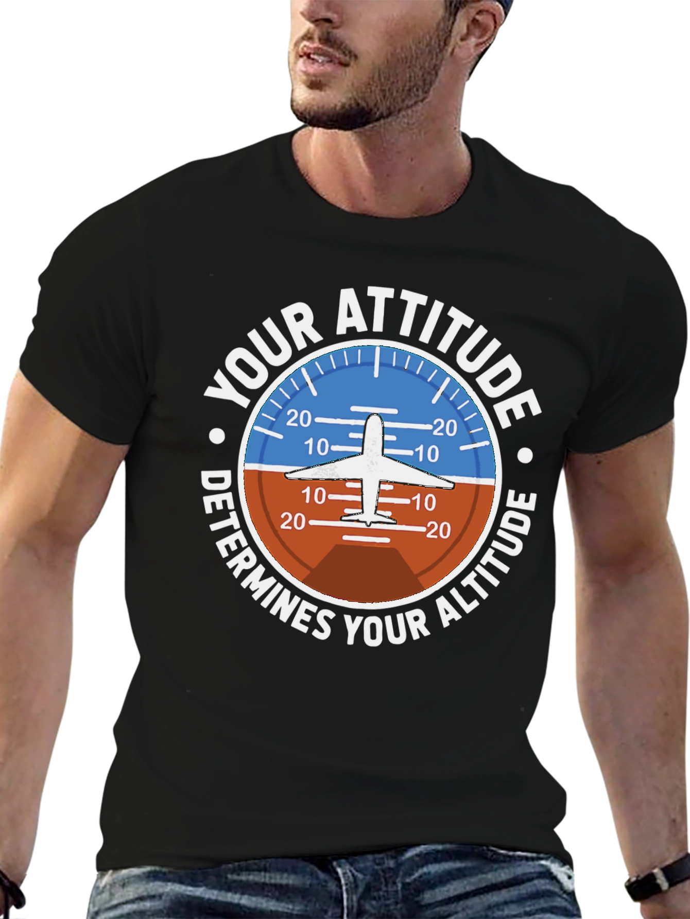Pilot Attitude Determines Altitude Graphic T-Shirt
