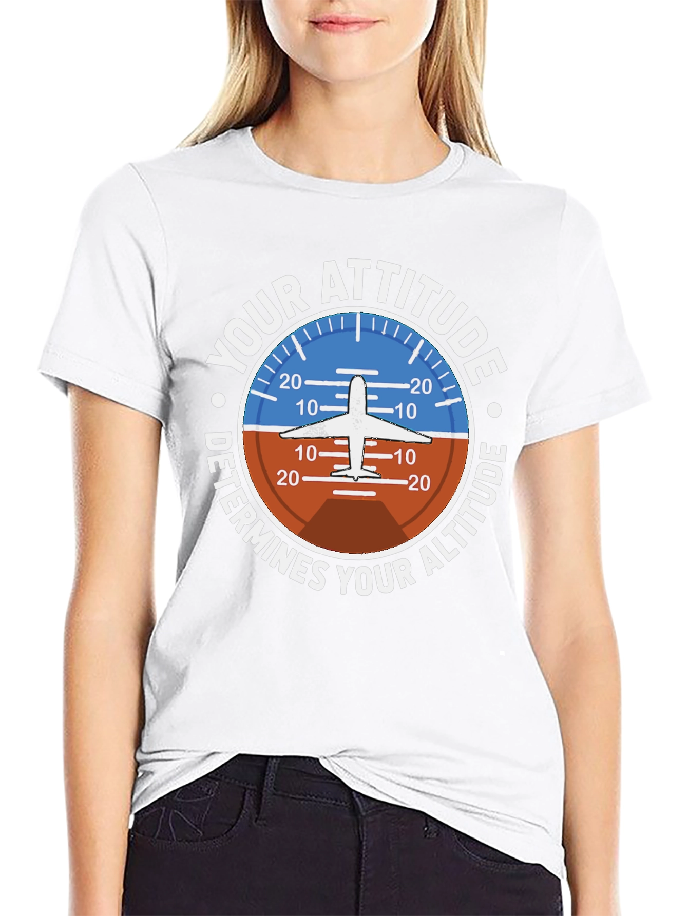 Pilot Attitude Determines Altitude Graphic T-Shirt