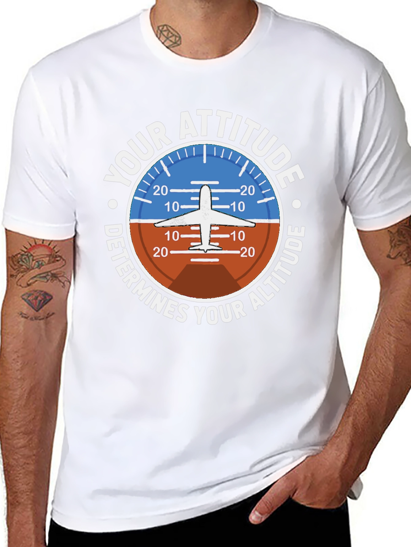 Pilot Attitude Determines Altitude Graphic T-Shirt