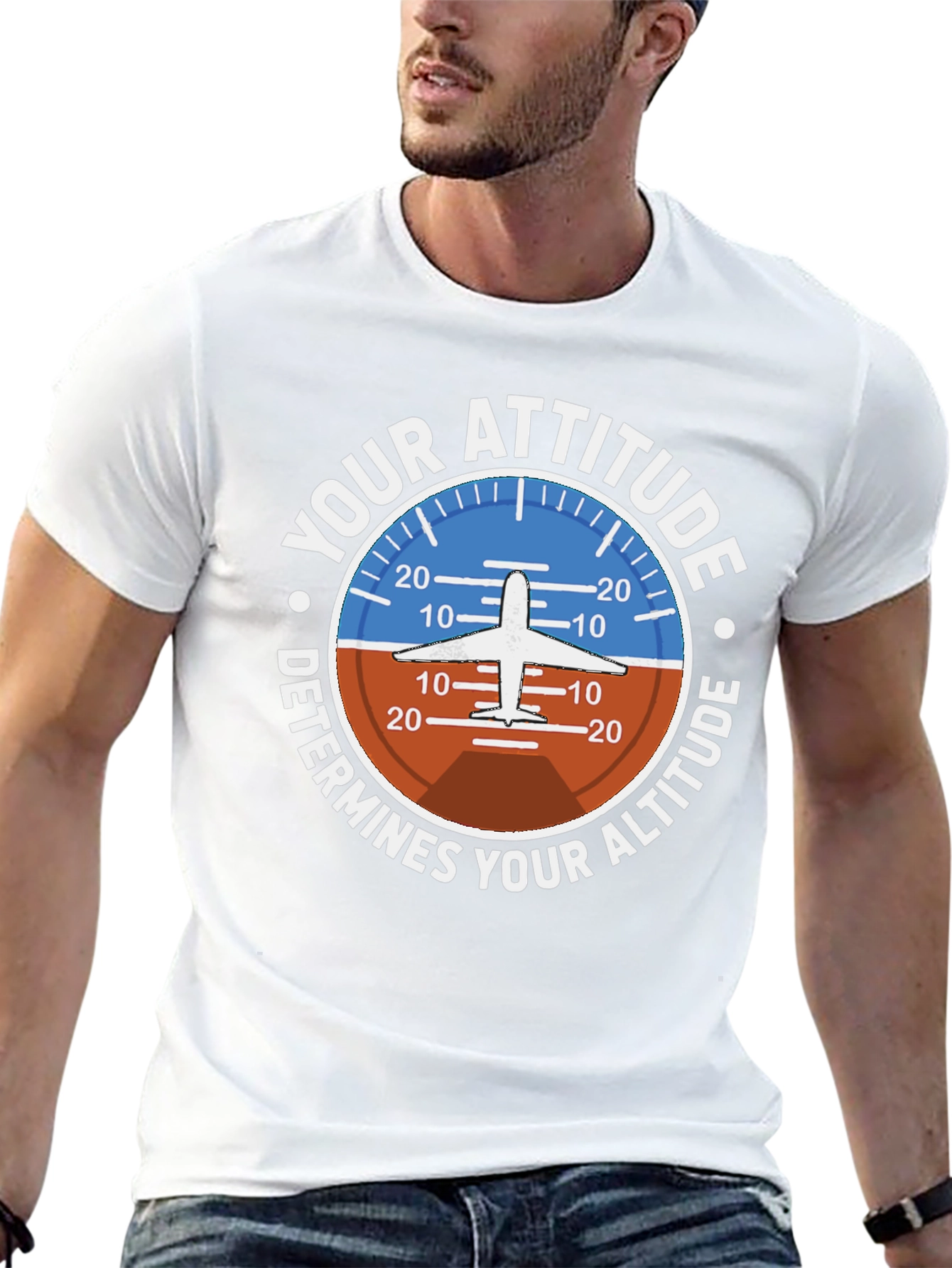 Pilot Attitude Determines Altitude Graphic T-Shirt